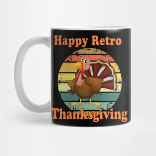 happy retro thanksgivings turkey gift 2020 for men and women Mug